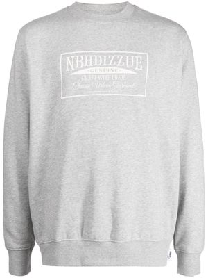 izzue x Neighborhood logo-print cotton-blend sweatshirt - Grey