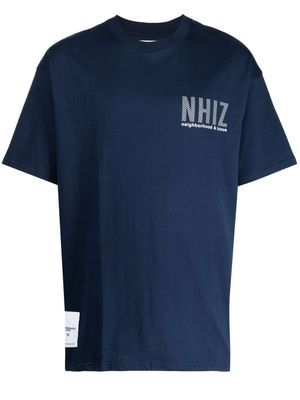 izzue x Neighborhood logo-print cotton T-shirt - Blue