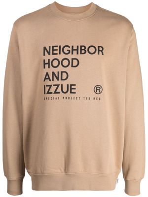 izzue x Neighborhood logo-print sweatshirt - Brown