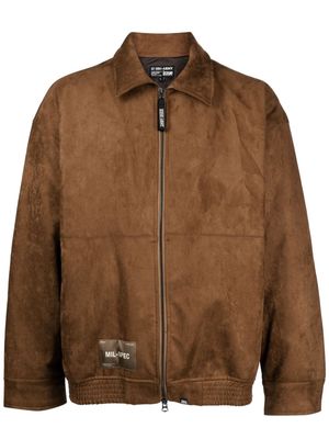izzue zip-front coach jacket - Brown