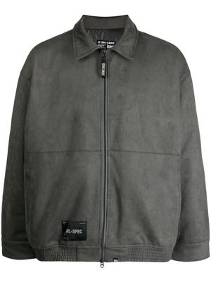izzue zip-front coach jacket - Grey