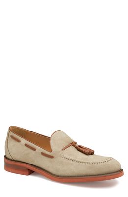 J & M COLLECTION Ashford Tassel Loafer in Taupe Italian Suede