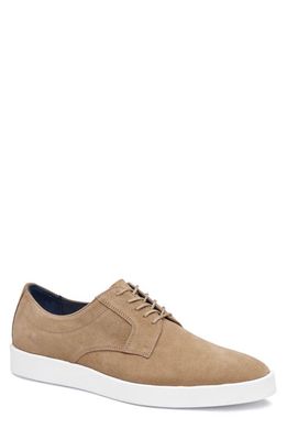 J & M COLLECTION Bolivar Plain Toe Derby in Taupe Italian Suede