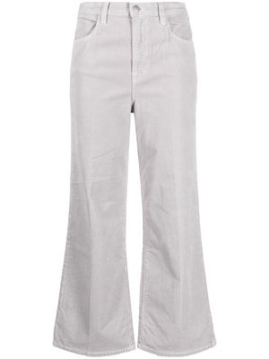 J Brand flared corduroy cropped trousers - Grey