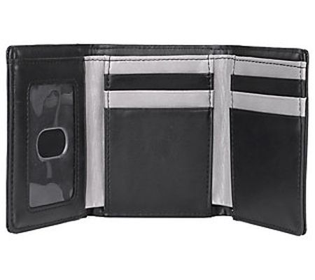 J.BUXTON Men's D-Type RFID Three-Fold Wallet