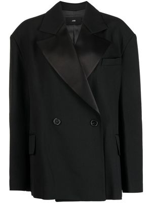 J Koo double-breasted wool blazer - Black