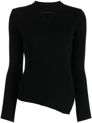 J Koo ribbed-knit cut-out sweater - Black