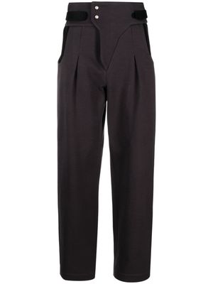 J.LAL belted straight-leg trousers - Grey