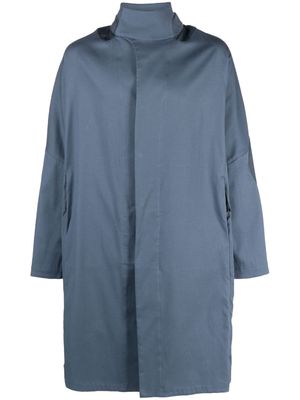 J.LAL knee-length cotton trench coat - Blue