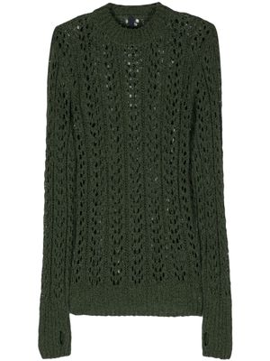 J.LAL Redos open-knit jumper - Green