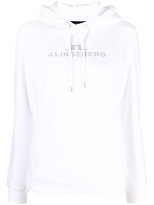 J.Lindeberg Alpha logo-embossed hoodie - White
