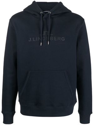 J.Lindeberg Alpha logo-print hoodie - Blue