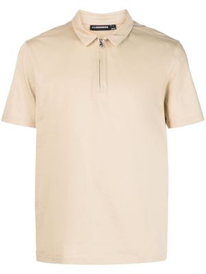 J.Lindeberg Asher half-zip cotton polo shirt - Neutrals