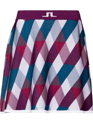 J.Lindeberg Billa jacquard-knit skirt - Purple
