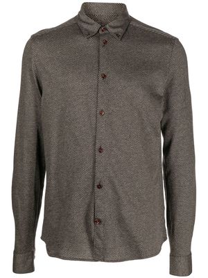 J.Lindeberg button-down fitted shirt - Brown