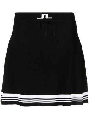 J.Lindeberg Frida striped knitted skirt - Black