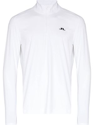 J.Lindeberg logo-embossed zipped sweatshirt - White