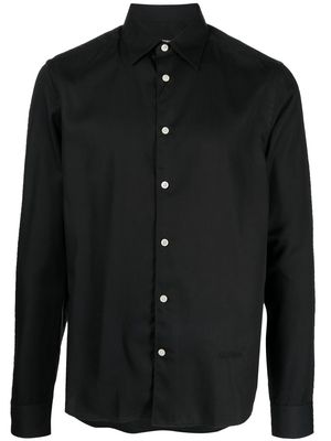 J.Lindeberg logo-embroidered long-sleeved shirt - Black