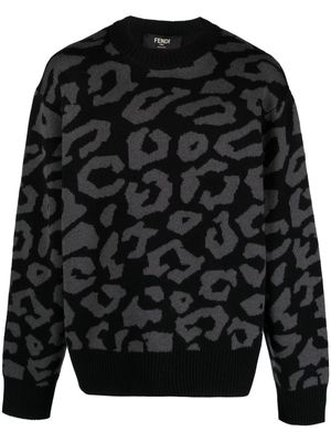 J.Lindeberg Olive patterned intarsia-knit jumper - Black