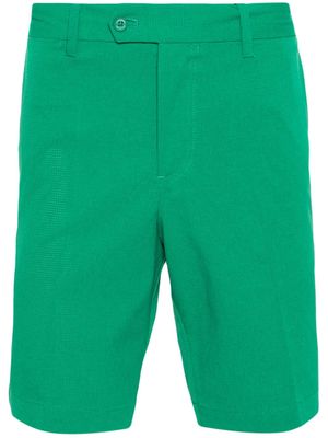 J.Lindeberg pressed-crease button-fastening shorts - Green