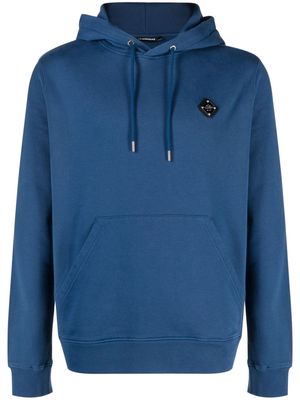 J.Lindeberg Throw logo-patch drawstring hoodie - Blue