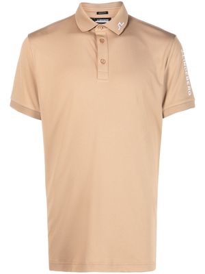 J.Lindeberg Tour Tech logo-embroidered polo shirt - Brown