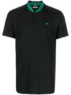 J.Lindeberg Tyson stripe-trim polo shirt - Black