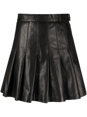 J.Lindeberg Vale leather pleated skirt - Black