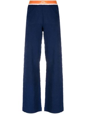 J.Lindeberg Wanda jacquard-motif trousers - Blue