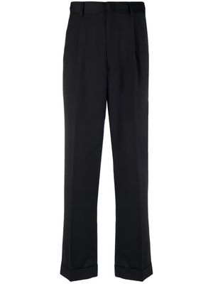 J.PRESS pressed-crease wool tapered trousers - Blue