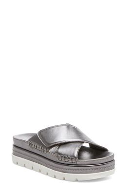 J/SLIDES NYC Briana Platform Sandal in Pewter