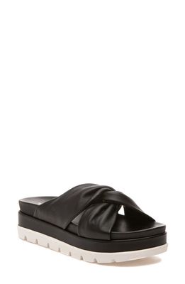 J/SLIDES NYC Bright Platform Slide Sandal in Black