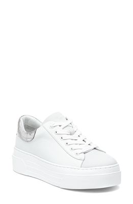 J/SLIDES NYC JSlides Amanda Platform Sneaker in White Leather