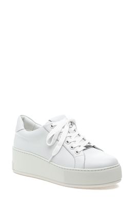 J/SLIDES NYC JSlides Maya Platform Sneaker in White Leather