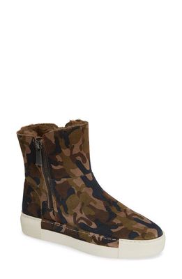 J/SLIDES NYC JSlides Victory Double Zip Boot in Green Camo Suede