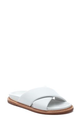 J/SLIDES NYC Roland Slide Sandal in White Leather