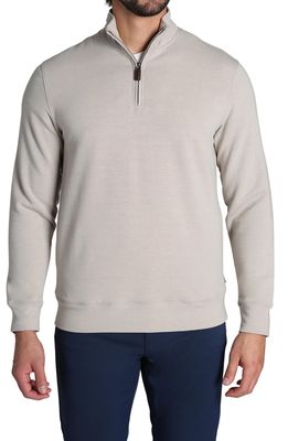 JACHS Soft Touch Quarter Zip Pullover in Oatmeal