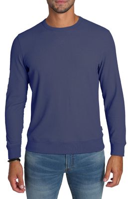 JACHS Waffle Ottoman Soft Touch Long Sleeve T-Shirt in Blue