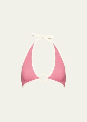 Jacinta Contrast-Trim Ring Bikini Top