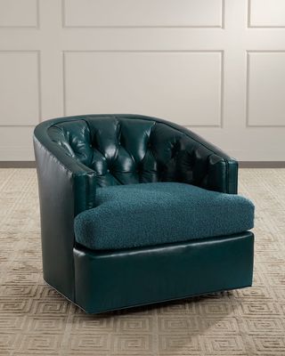 Jacinta Leather Swivel Chair