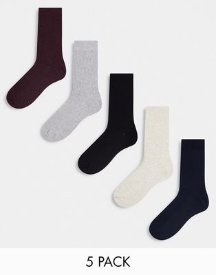 Jack & Jones 5-pack premium socks in multi