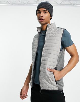 Jack & Jones Essentials puffer vest in gray