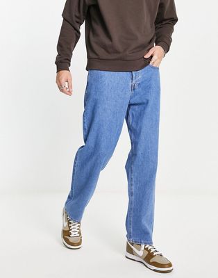 Jack & Jones Intelligence Eddie baggy jeans in midwash blue