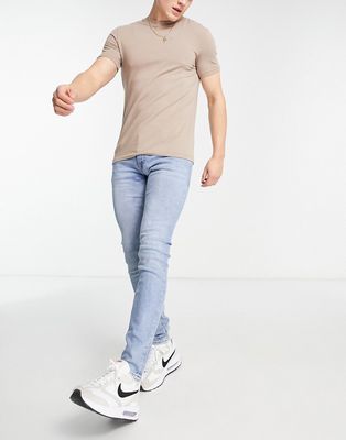 Jack & Jones Intelligence Liam skinny fit jeans in light blue