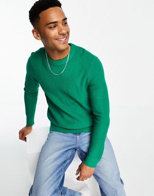 Jack & Jones Originals crew neck sweater in green