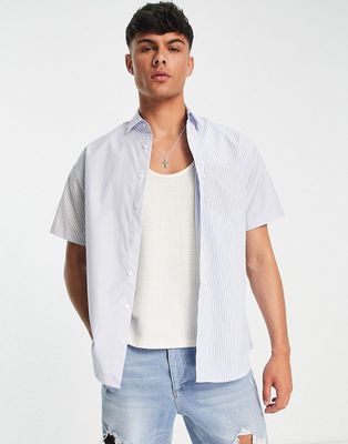 Jack & Jones Originals oxford stripe shirt in blue