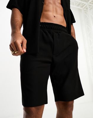 Jack & Jones Originals plisse shorts in black - part of a set