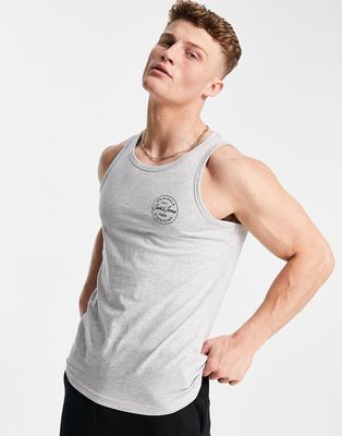 Jack & Jones Originals tank with small logo in gray-Grey