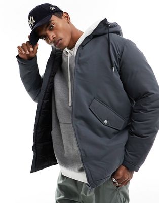 Jack & Jones parka in charcoal-Gray