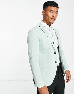 Jack & Jones Premium slim fit suit jacket in pastel blue